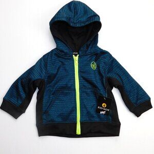 Body Glove Blue Striped Full Zip Hoodie Track Jacket Baby Boys 12 Months NEW
